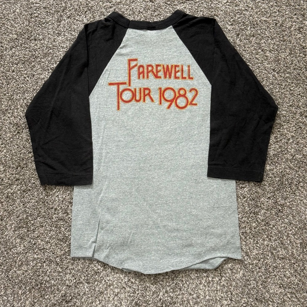 Vintage 1982 The Doobie Brothers Farewell Tour Baseball Tee Gray Black Mens M - Picture 4 of 6